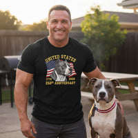 Load image into Gallery viewer, Celebrate your love for pitbulls and America’s 250th anniversary with this heavyweight cotton t-shirt
